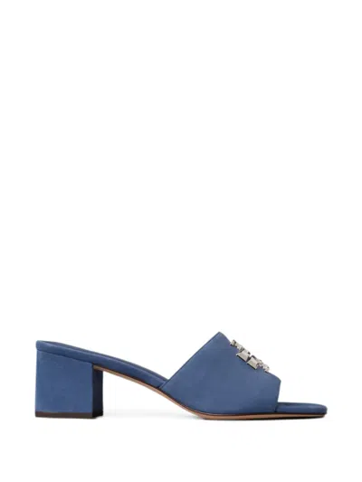 Tory Burch Eleanor Heeled Sandals In Blue