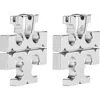 Tory Burch Eleanor Hidden Hoop Earrings In Silver