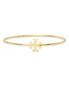Tory Burch Eleanor Hinged Cuff Bracelet In Gold