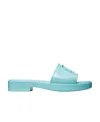 Tory Burch Eleanor Jelly Rubber Slides In Blue