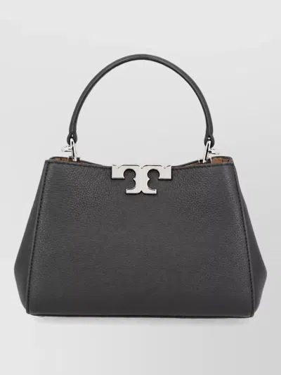 Tory Burch Eleanor Leather Clutch Bag In Gray