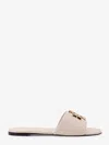 Tory Burch Eleanor Leather Flat Slides In Pink