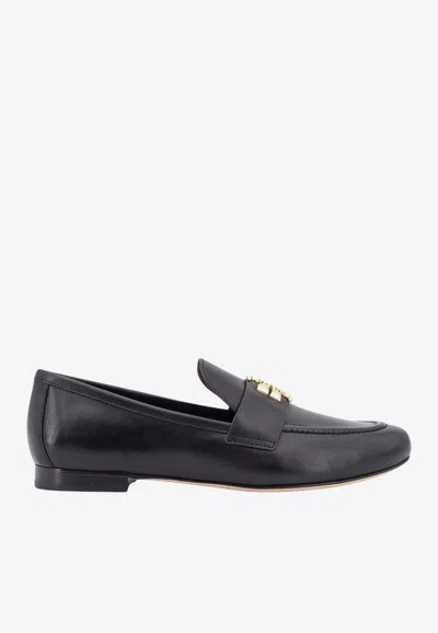 Tory Burch Eleanor Leather Loafers In Black