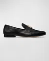 Tory Burch 'eleonor' Black Slip-on Loafers With Double T In Perfect Black