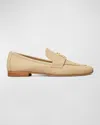 Tory Burch Eleanor Leather Medallion Slip-on Loafers In Sand Stone