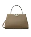 Tory Burch Eleanor Leather Satchel Bag In Brown