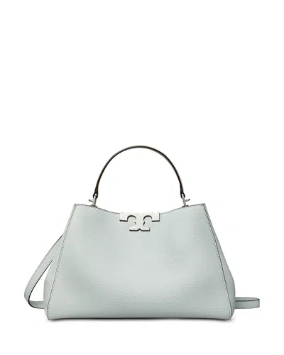 Tory Burch Eleanor Leather Satchel In Blue
