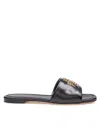 Tory Burch Eleanor Leather Slider Color Black