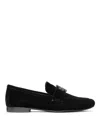 Tory Burch Eleanor Suede Pave Medallion Loafers