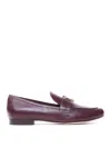 Tory Burch 10mm Eleanor Leather Loafers In Rojo Oscuro