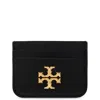 Tory Burch Eleanor Logo-plaque Card Case In Black
