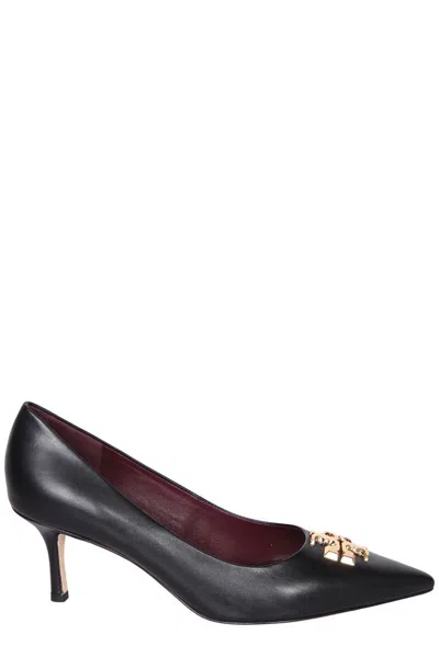 Tory Burch Eleanor Logo Plaque Pumps In Black