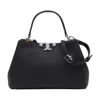 Tory Burch Medium Eleanor Leather Top Handle Bag In Black