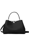 Tory Burch Eleanor Medium Leather Satchel Bag In Black