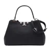 Tory Burch Eleanor Medium Satchel Purse In Black