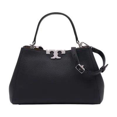 Tory Burch Eleanor Medium Satchel Purse In Black