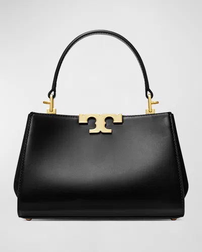 Tory Burch Eleanor Mini Leather & Suede Satchel Bag In Black