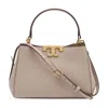 Tory Burch Eleanor Mini Leather Handbag In Neutral