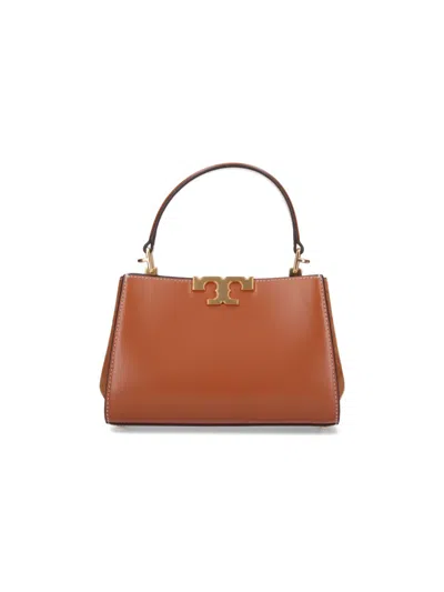 Tory Burch "eleanor" Mini Satchel Bag In Brown Leather