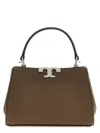 Tory Burch Eleanor Leather Mini Handbag In Brown