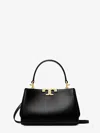Tory Burch Eleanor Mini Satchel Leather Shoulder Bag In Black