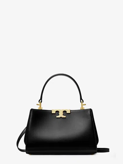 Tory Burch Eleanor Mini Satchel Leather Shoulder Bag In Black