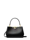 Tory Burch Eleanor Mini Satchel Leather Shoulder Bag In Black