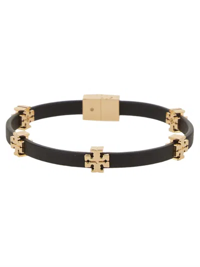 Tory Burch "eleanor" Organic Bracelet In Black