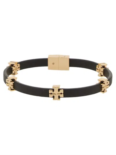 Tory Burch "eleanor" Organic Bracelet In Black