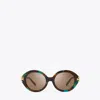Tory Burch Eleanor Oval Sunglasses In Multi