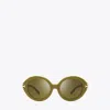 Tory Burch Eleanor Oval Sunglasses In Brown