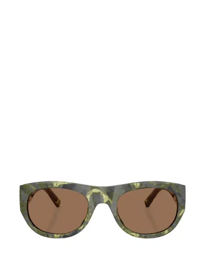 Tory Burch Eleanor Oval Sunglasses In Brown