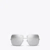 Tory Burch Eleanor Oversized Metal Square Sunglasses In Brown