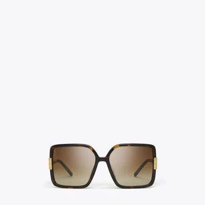 Tory Burch Eleanor Oversized Square Sunglasses In Blue