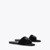 Tory Burch Eleanor Velvet Slides In Perfect Black