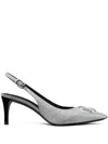 Tory Burch Eleanor Pave Slingback In Grey
