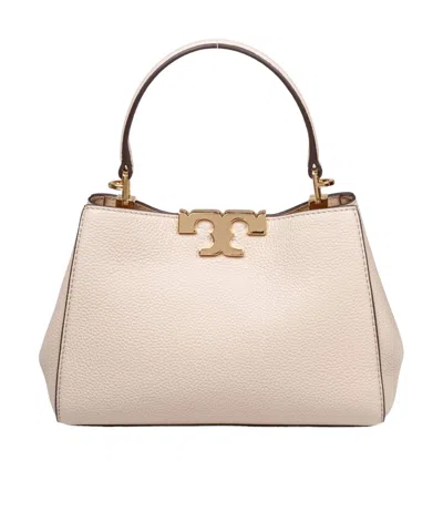 Tory Burch Eleanor Pebbled Mini Satchel Bag In Neutral