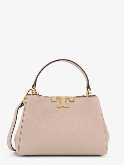 Tory Burch Eleanor Pebbled Mini Satchel Crossbody Bag In Beige