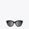 Tory Burch Eleanor Phantos Sunglasses In Black/ivory/dark Grey Solid