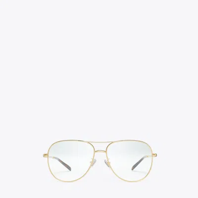 Tory Burch Eleanor Pilot Eyeglasses In Gold