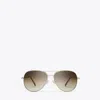 Tory Burch Eleanor Pilot Sunglasses In Brown
