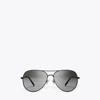 Tory Burch Eleanor Pilot Sunglasses In Gray