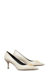 Tory Burch Eleanor Pointed Toe Pump In Light Cream
