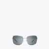 Tory Burch Eleanor Rectangle Sunglasses In Gray