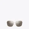 Tory Burch Eleanor Rectangle Sunglasses In Gold