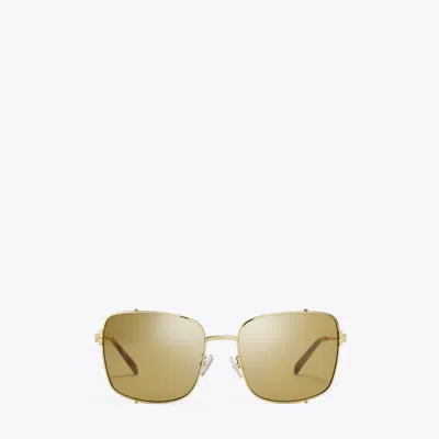 TORY BURCH ELEANOR RECTANGLE SUNGLASSES