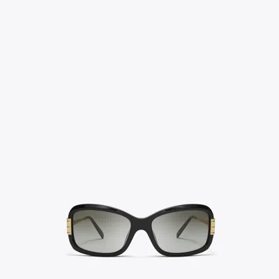 Tory Burch Eleanor Rectangle Sunglasses In Brown