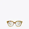 Tory Burch Eleanor Phantos Eyeglasses In Blue Honey Tortoise