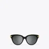 Tory Burch Eleanor Round Sunglasses In Black