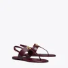 Tory Burch Eleanor Sandal In Dark Carmine